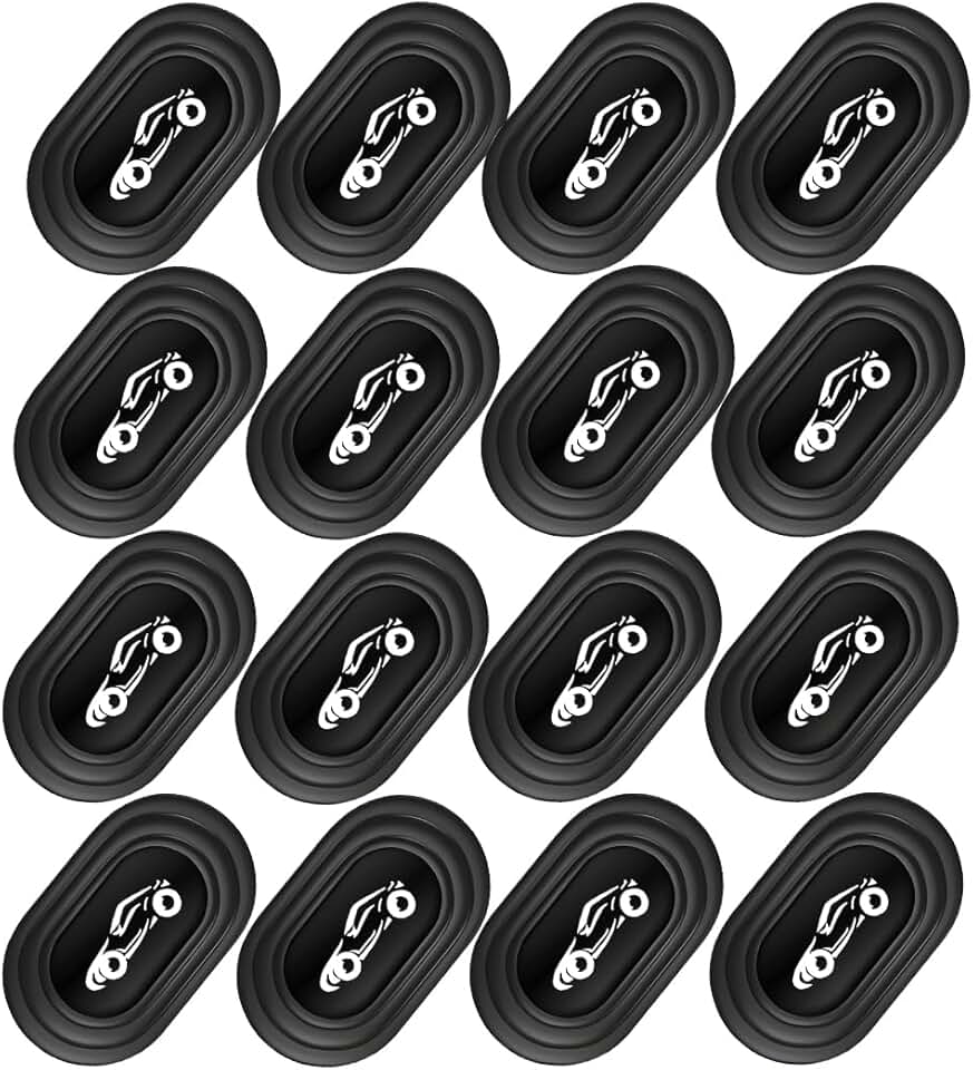 Amortecedor de porta de carro, 16 peças, vedação de proteção de fechamento de porta de veículo esportivo com absorção de choque, almofada anticolisão à prova de som, universal para caminhões