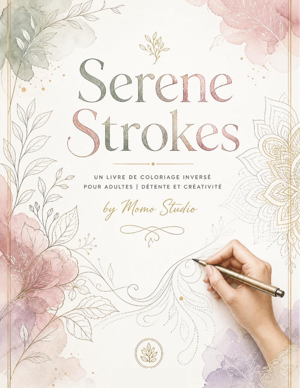 Serene Strokes : Un livre de coloriage inversé pour adultes | Détente et créativité