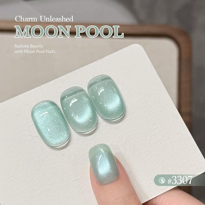 Esmalte de uñas gel GAOY 16ml efecto vidrio azul con imán miniatura 3