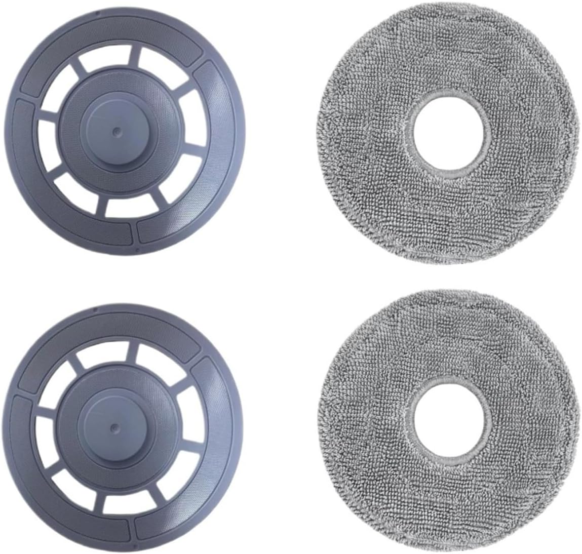 Parts 2PCS Mop Holders with mop, Compatible for JONR P20 PRO, Sweeping Robot Accessories(1PCS Mop Holders with mop)