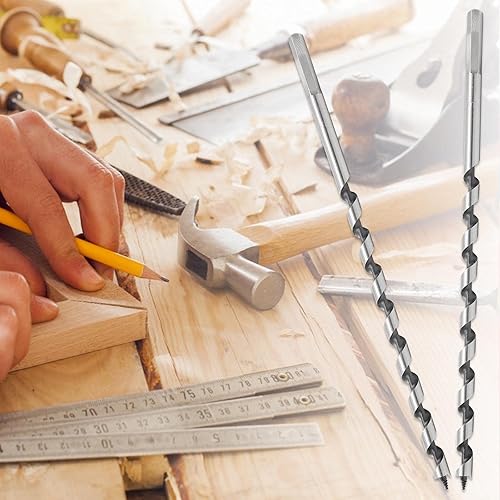 Miniatura 30 de 2 brocas de madera para carpintero, vástago hexagonal, punta de brad, combinación larga, broca de carpintero de madera, 0.39 pulgadas de diámetro