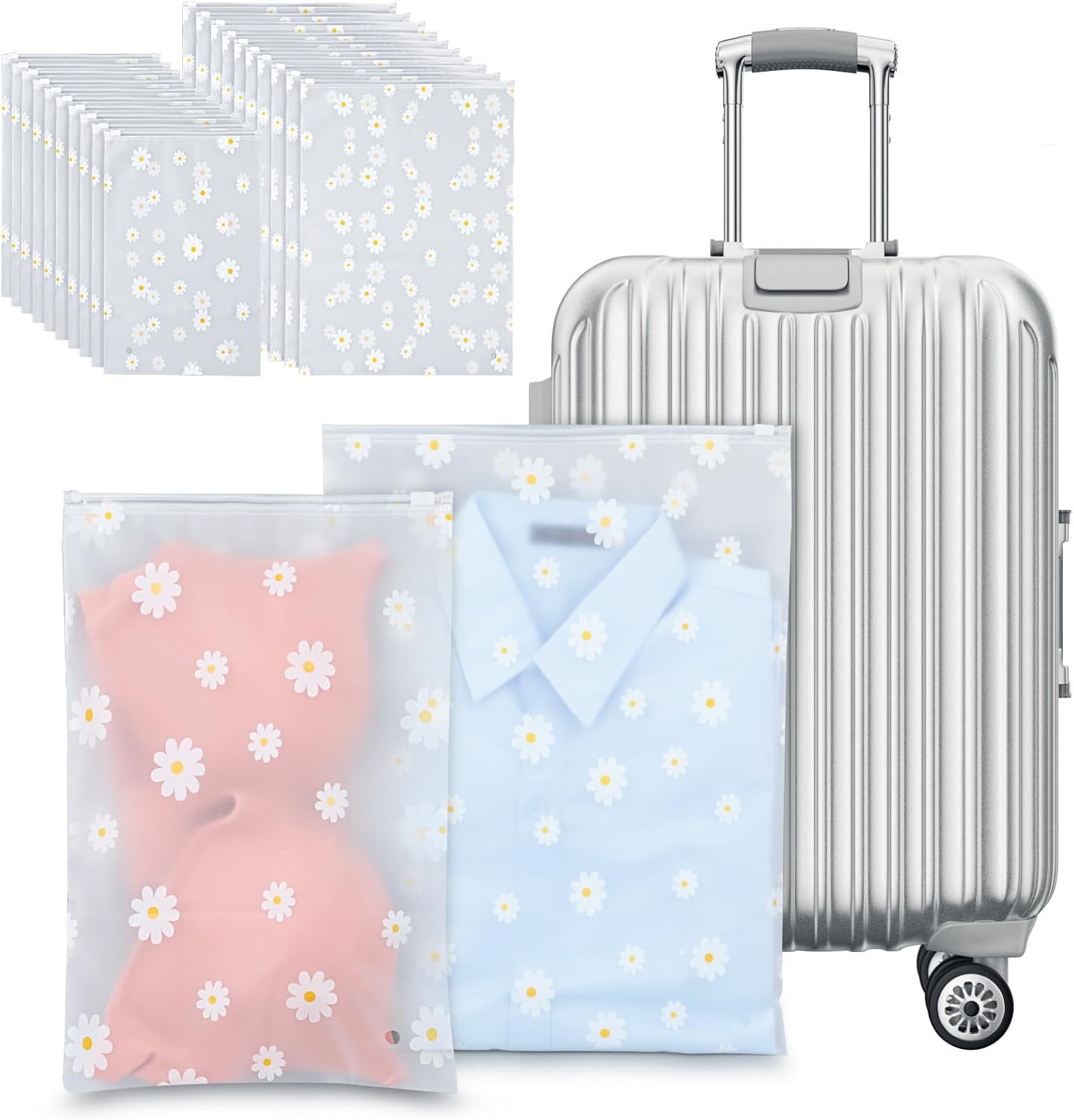 10 Sacchetti Regalo In PVC Trasparente Con Manici, Piccoli Sacchetti Regalo Trasparenti, Sacchetti Regalo Sacchetti Per La Spesa Riutilizzabili Con Manico Per Merce Vendita Al Dettaglio 15 X 20 X 7 Cm - Foto 5