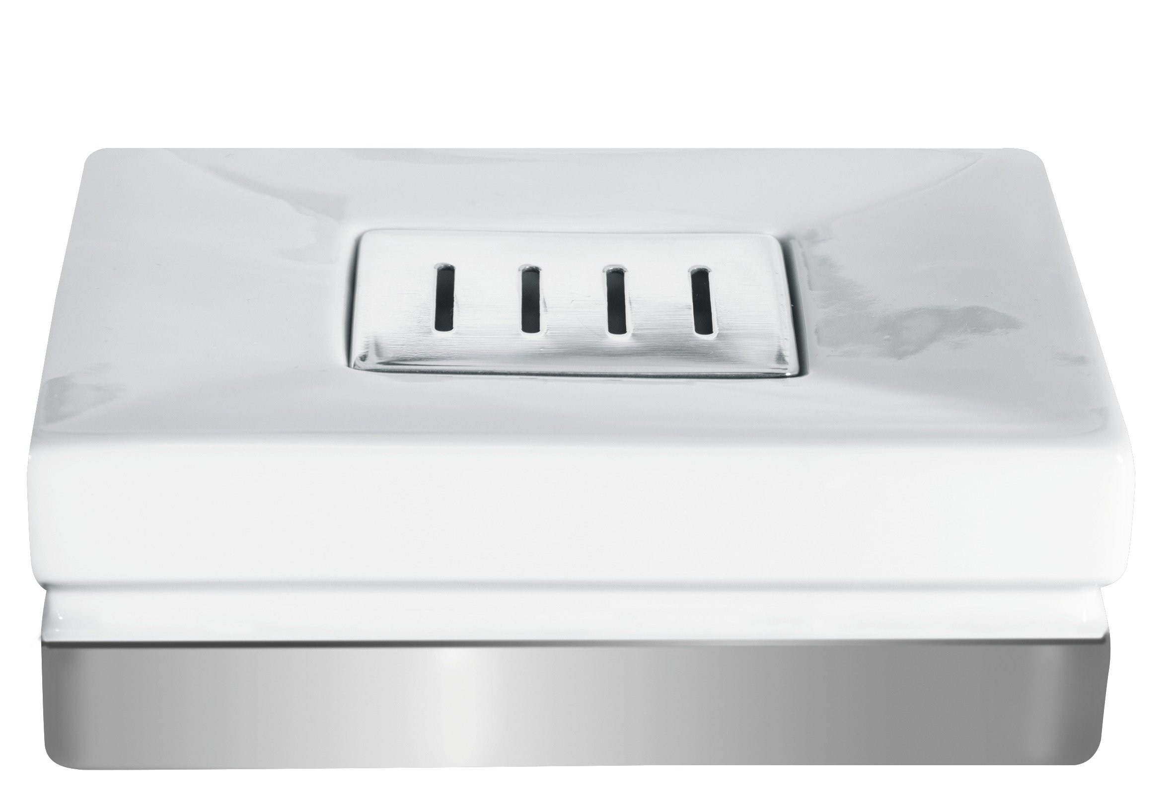 Spirella 10.17970 Porcelain Roma Soap Dish, White/Silver