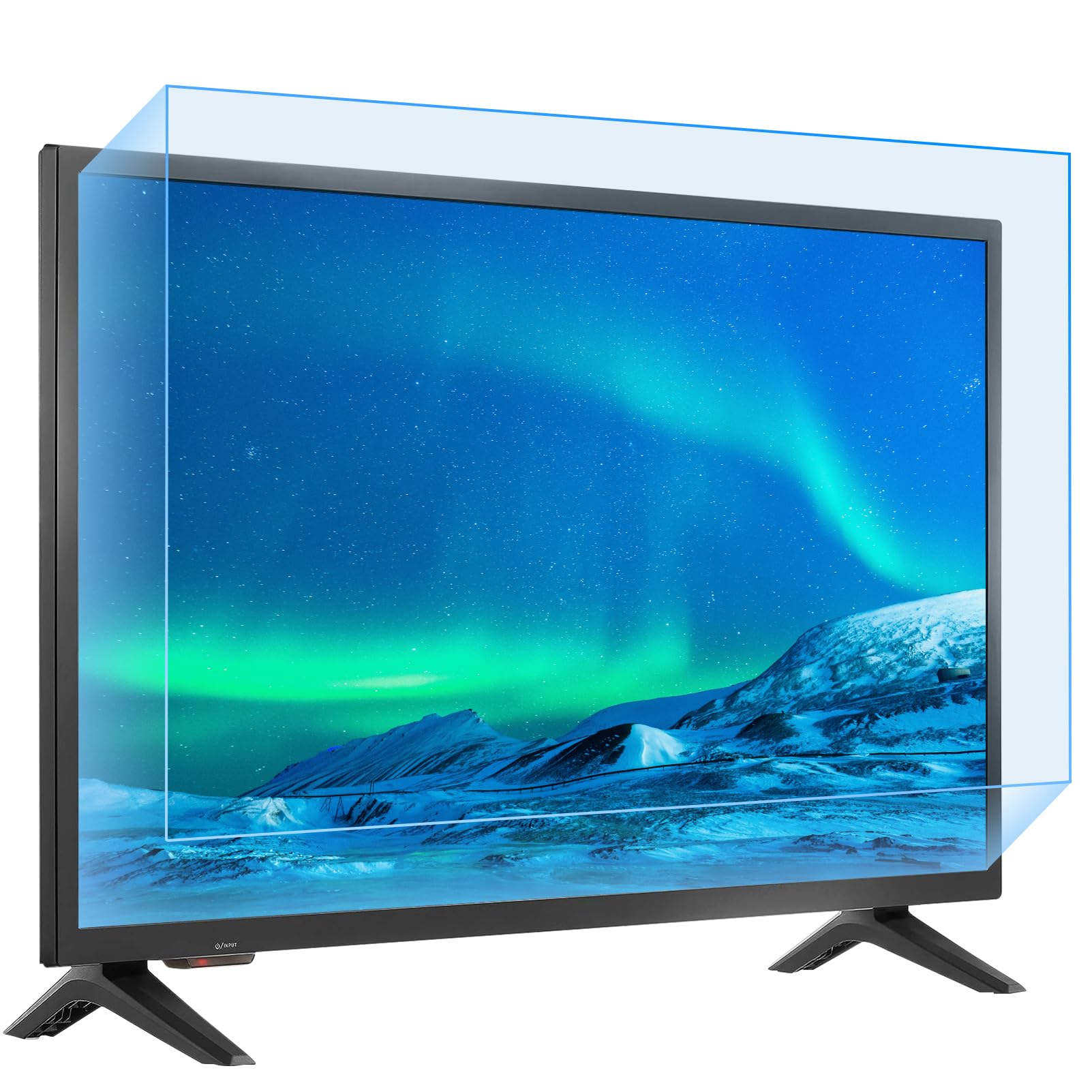 f forito 32 inch anti blue light matte tv screen protector, eye protection anti glare computer screen cover for 32" lcd, led, oled &qled 4k hdtv