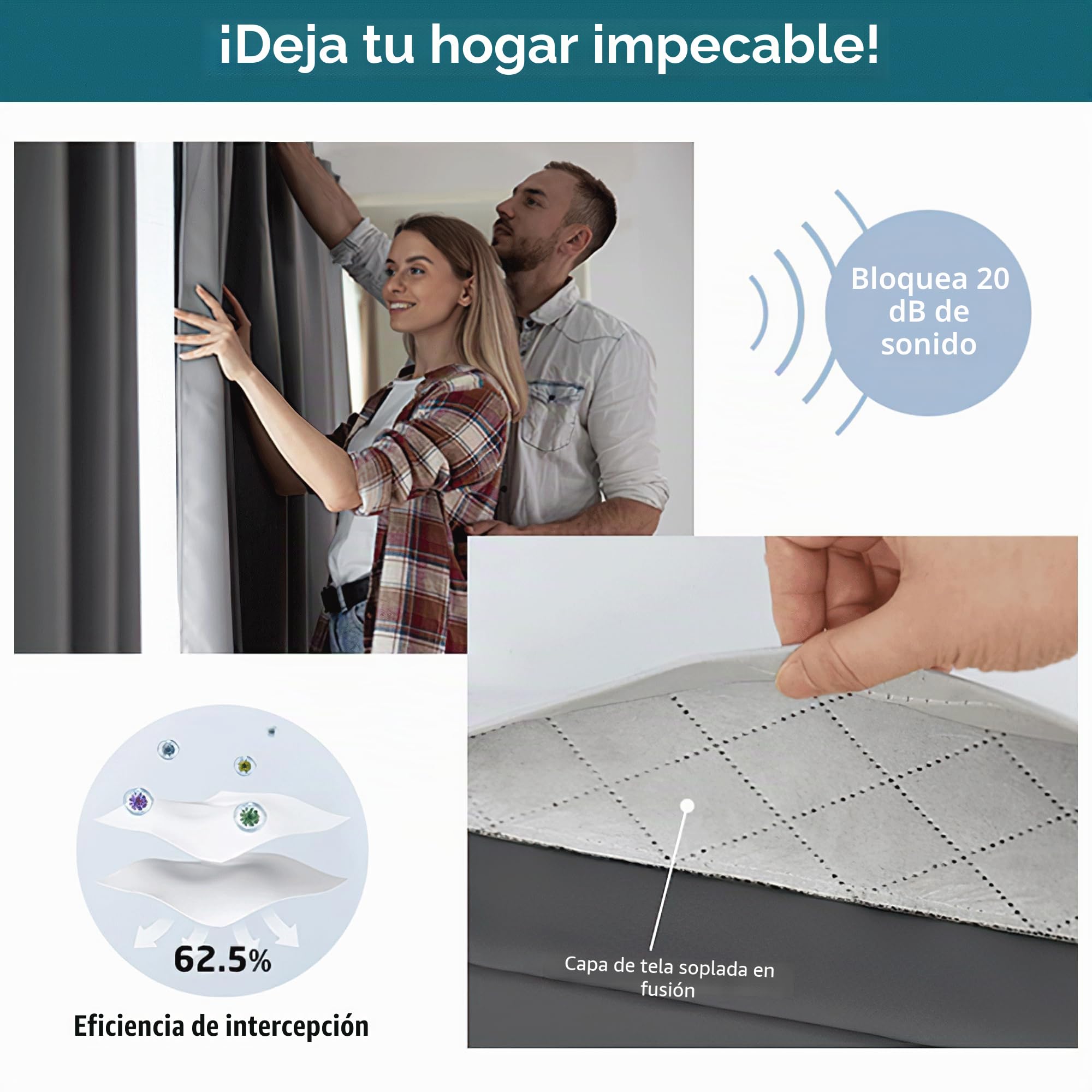 PONY DANCE Cortinas Largas para Ventanas Cortinas Opacas Termicas Acustica con Ojales 2 Piezas para Salon Dormitorio, 132x240 CM, Gris