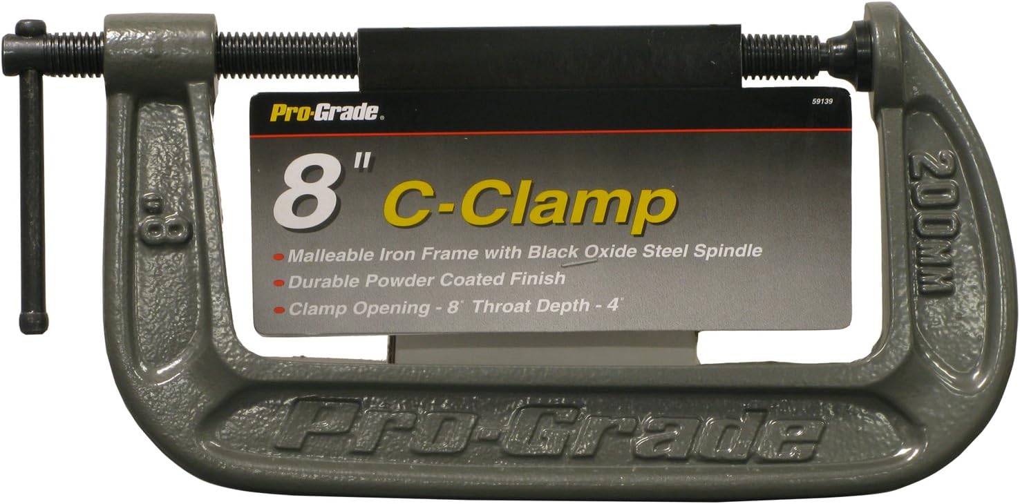 Prograde 8" x 4" C-CLAMP,Silver,59139