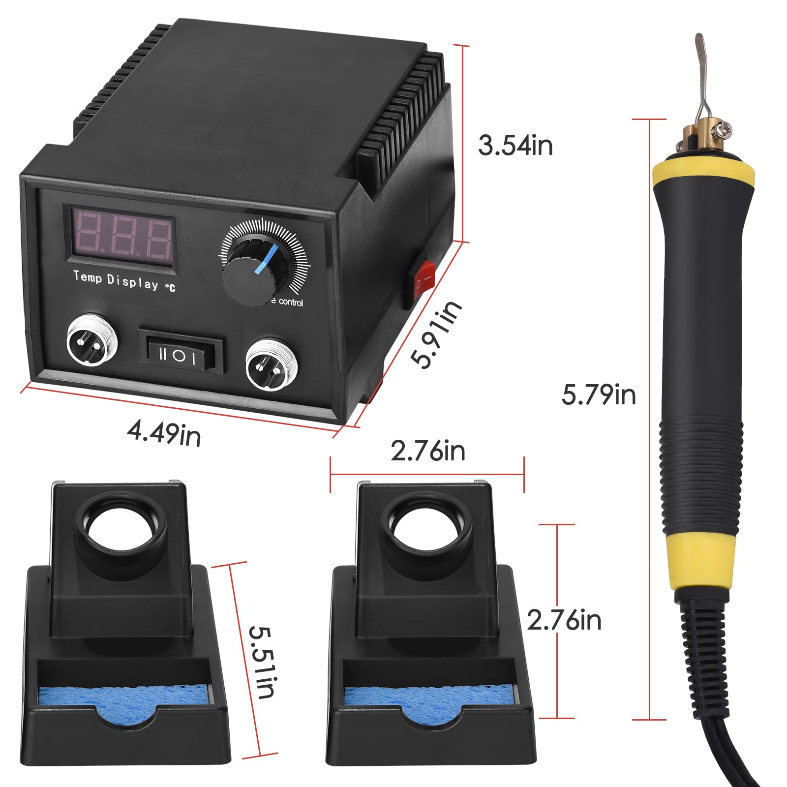 Macchina per pirografia, 60 W, set di bruciatori a legna LCD, 0-750 °C, per legno, pelle, zucca, 2 penne e 33 punte di filo