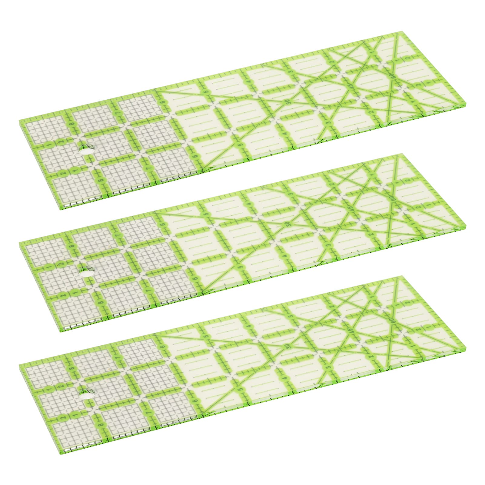 Yechiry Quiltsjablonen, Boogvormige Linialen met 1/4 Inch