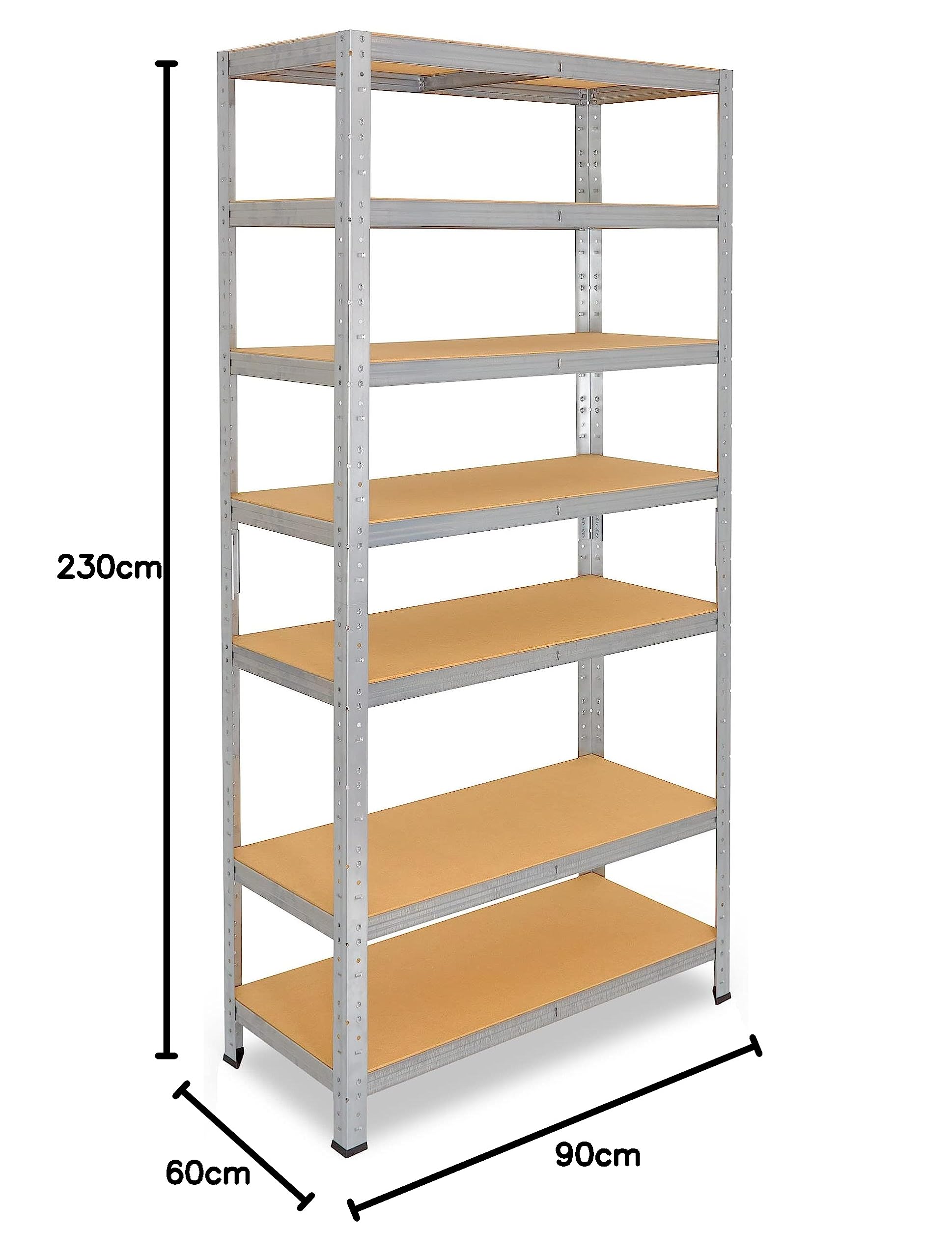 shelfplaza Home 230x90x60cm Estantería Pesada galvanizada: 7x125kg | Estanterías almacenaje · Estanterías metálicas · Estantería cocina · Estantería metálica · Estanterías almacenaje garaje
