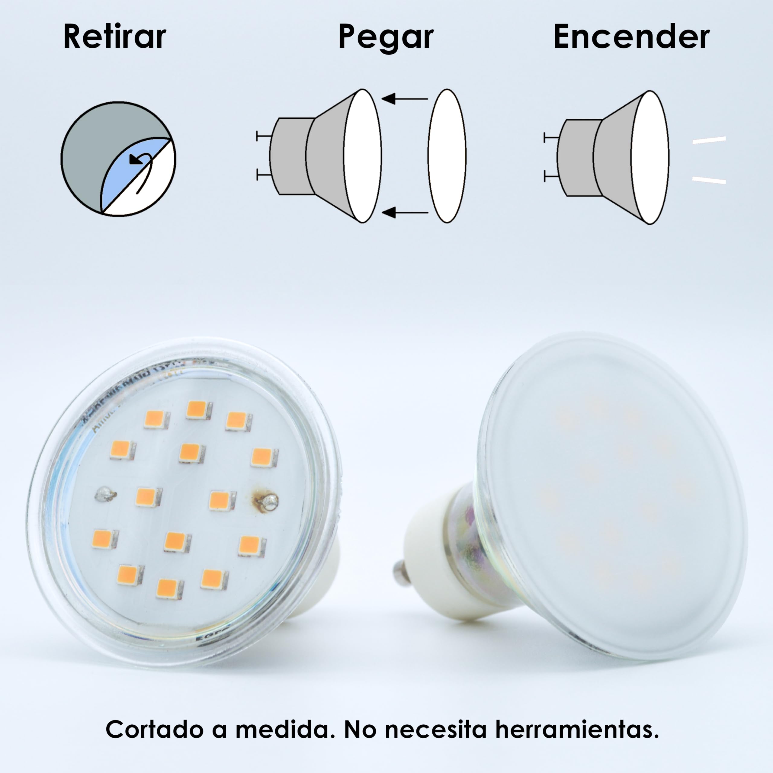 KROPP - Hojas difusoras autoadhesivas para lámparas LED, corte circular, hoja de vidrio esmerilado contra sombras fuertes, juego de filtros con 9 piezas (⌀ 40 mm)