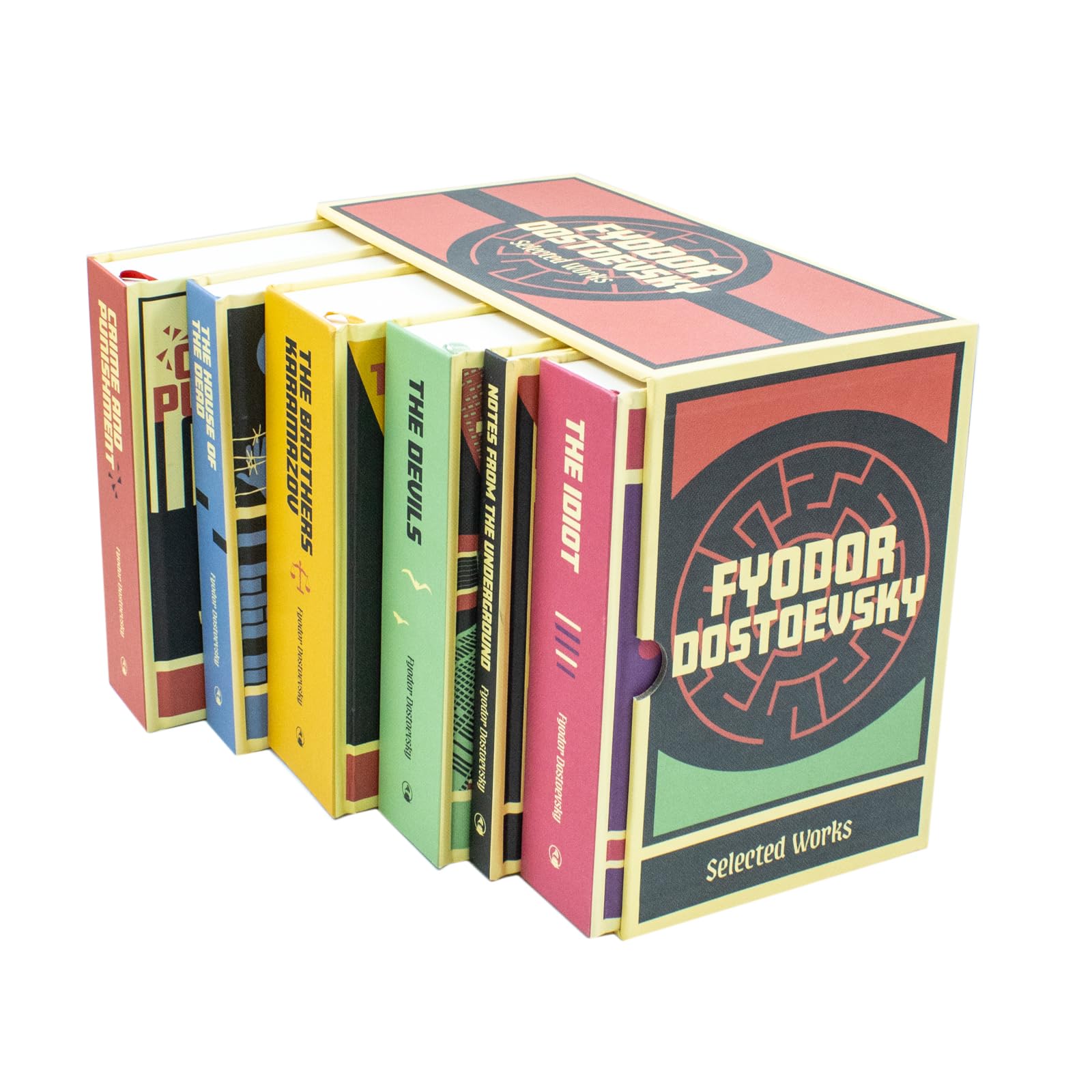 Complete Collection of Fyodor Dostoevsky 6 Hardback Books Box Set: Crime and Punishment, Notes from the Underground, The Idiot, The Brothers Karamazov, The House of the Dead, The Devils