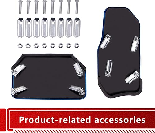 Miniatura 6 de cerfioo Juego de 2 pedales de freno de acelerador automotriz, pedal de goma de metal antideslizante y resistente al desgaste, no es necesario