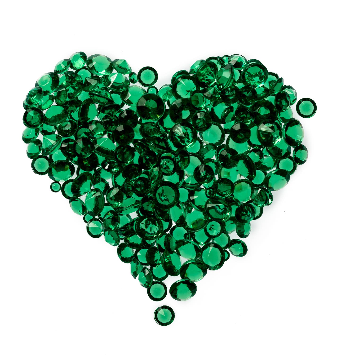 Trimming Shop Emerald Green 2000pcs Table Scatters Clear Acrylic Rhinestone Diamonds Table Confetti for Table Centerpiece Bridal Shower Birthday Party Table Decoration Vase Filler, 4.5mm