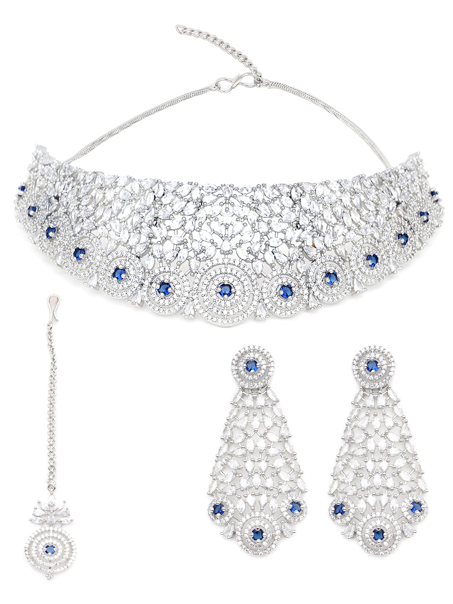See full amazon price history chart for Karatcart American Diamond Studed Blue Choker Necklace Set Karatcart American Diamond Studed Blue Choker Necklace Set (B09XF59DCS) Amazon Price History, Amazon Price Tracker