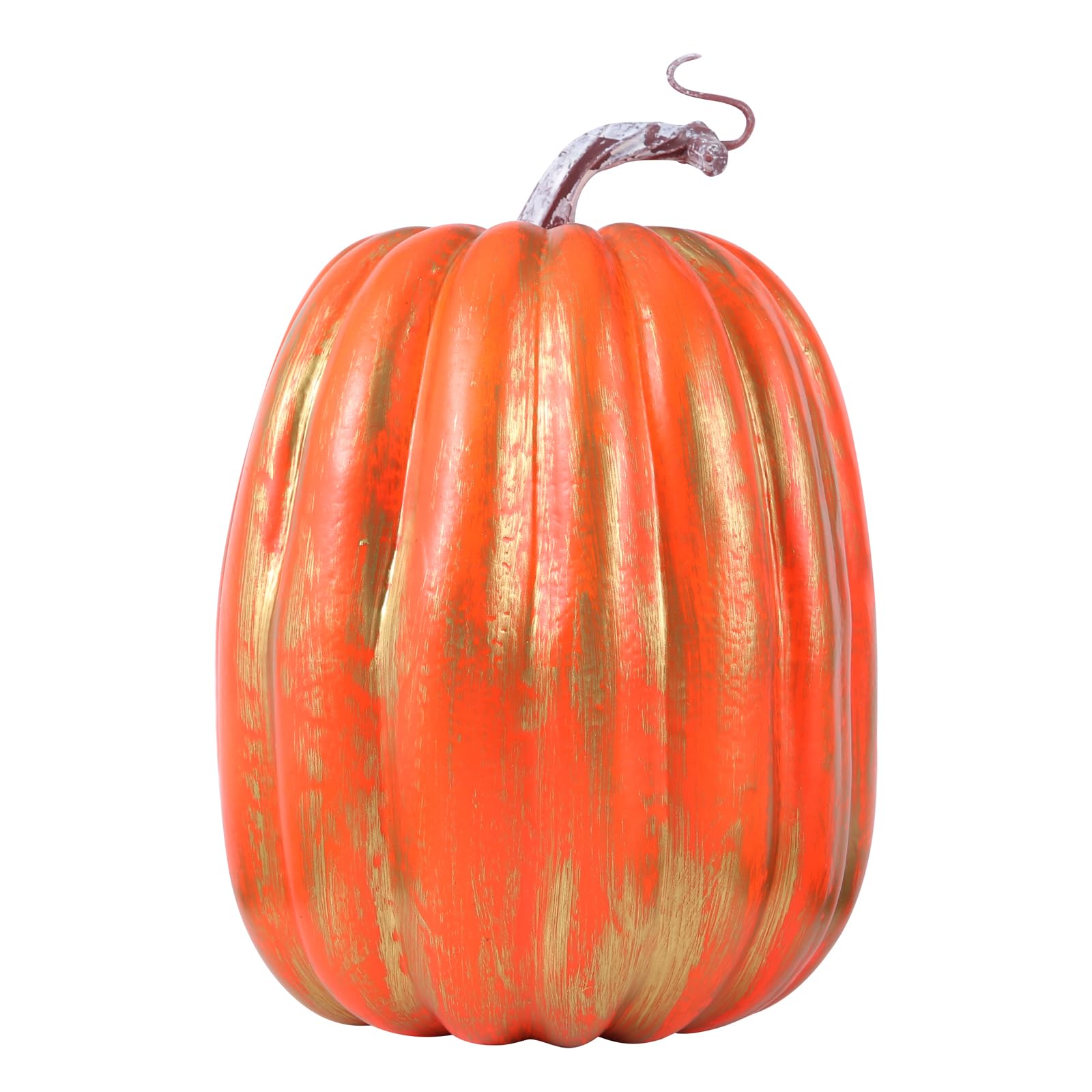 LSFYSZD 8in Foam Pumpkins for Halloween Decorating, Faux Pumpkin for Halloween Thanksgiving Christmas Holiday Party (Yellow Gold, 8in)