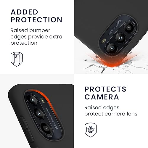 Miniatura 3 de kwmobile Funda compatible con Motorola Moto G52  Moto G82 5G - Funda protectora de silicona TPU suave y delgada - Negro mate