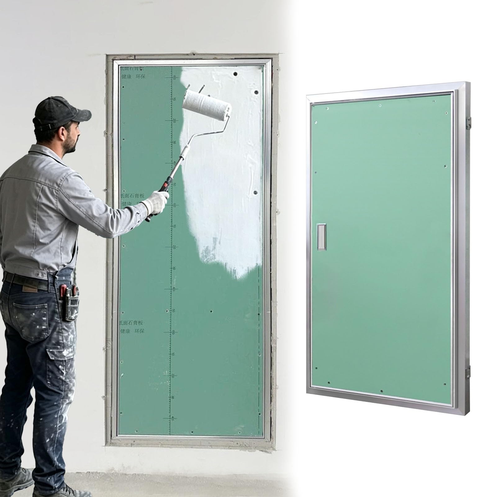 Vibeo Access Panel Paintable Access Door for Drywall, Flush Mount Sheetrock Inspection Hatch