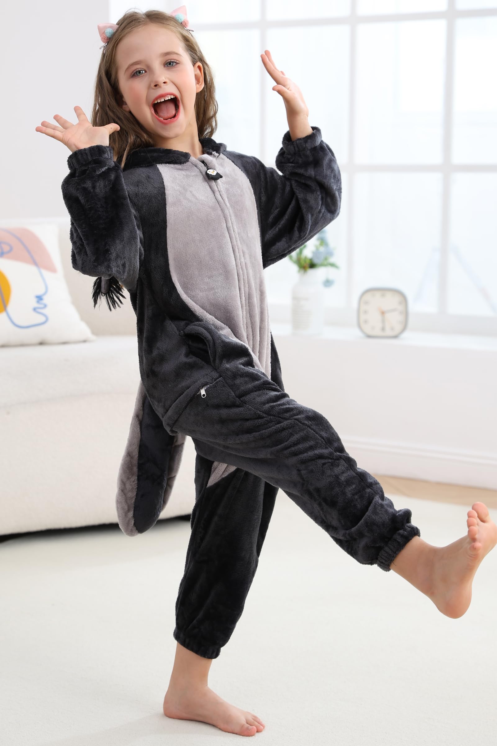 DarkCom Pijama de Cosplay de Animal,Axolote Melanoid Combinación para Padres e Hijos, Pijama Suave y Cómodo, Halloween y Navidad en Familia S