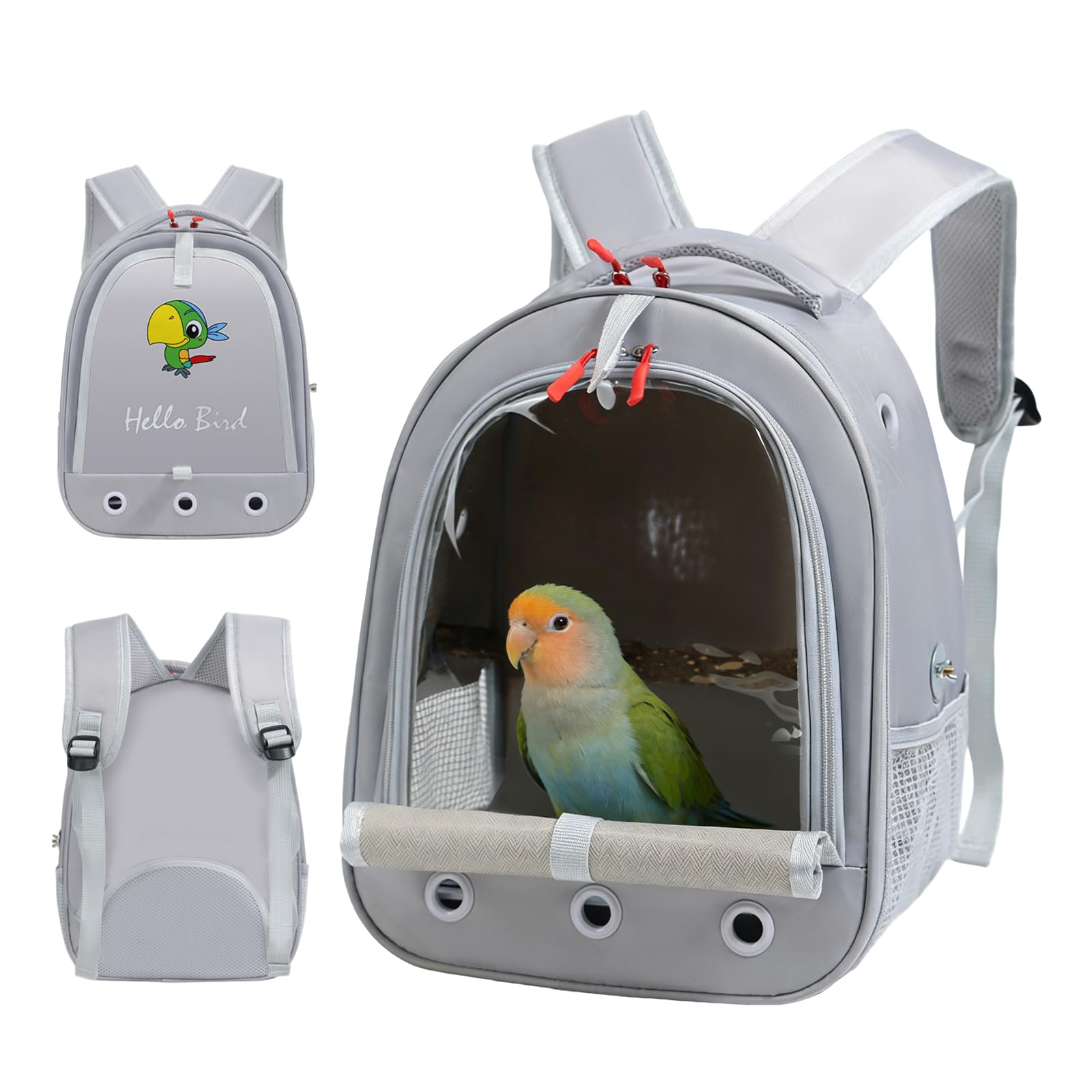 Scatola per il trasporto di piccoli animali: tessuto Oxford, con asta di fieno, traspirante, piccola borsa per animali domestici, pieghevole, per viaggi di animali domestici, pappagallo