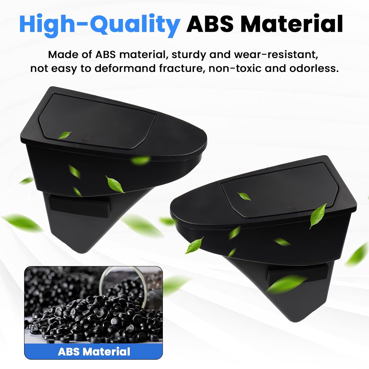 Front Door Trash Can for 2025 2026 New Tesla Model Y Juniper Accessories, Door Side Storage Box Organizer Front Seat Door Garbage Bin with Push-Open Lid, Hidden Storage Organizer Black 2PCS