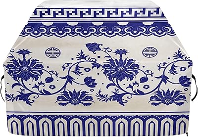 susiyo Grill Cover for Outdoor Grill, Waterproof Anti-UV/Dust/Fade/All-Weather Resistant BBQ Grill Cover for Outside 65 inch, Elegant Floral