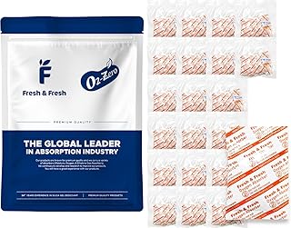 Fresh Brand 300 CC [200 Packets] Premium Oxygen Absorbers for Food Storage, Oxygen Scavengers Packets(20 Bag of 10 Packets) - ISO 9001 Certified Facility Manufactured Oxygen Absorbers