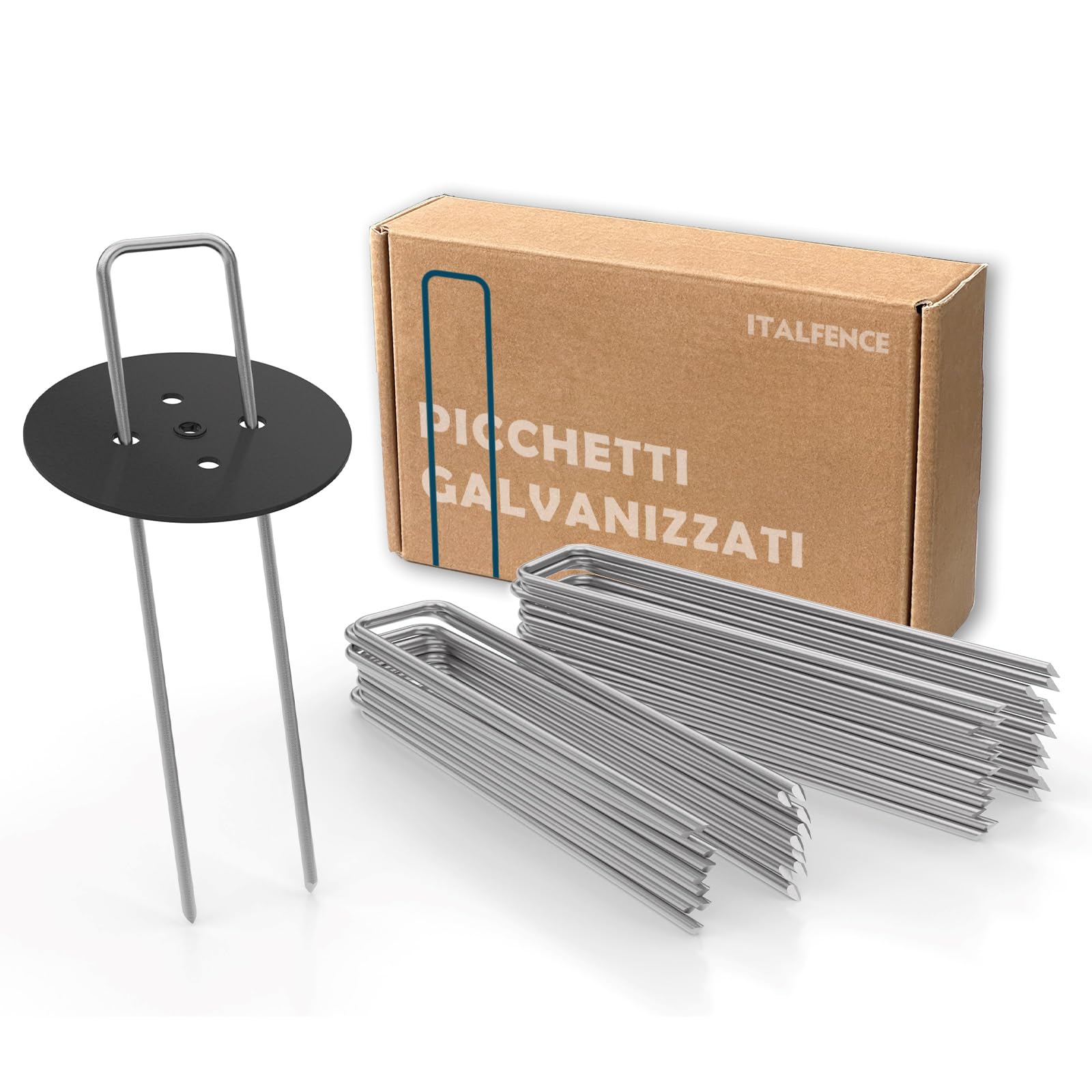 Picchetti In Acciaio Zincato Per Teli - 100 Pezzi + 20 Rondelle, Ø3.80mm - Foto 7