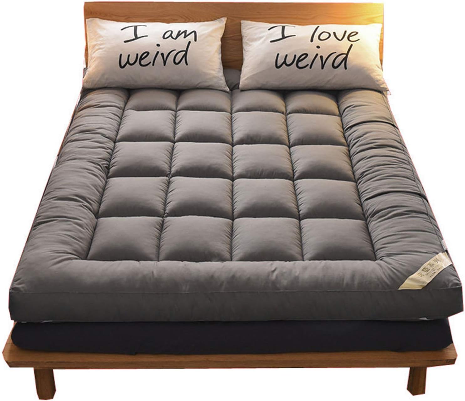 QXTT Colchon Tatami Japones Suelo Plegable Espesar Colchón Acolchado Colchón Espuma De Memoria Respirable Colchón De Futón Víveres Estera para Dormir Tatami De Piso,Grey-135 * 200cm