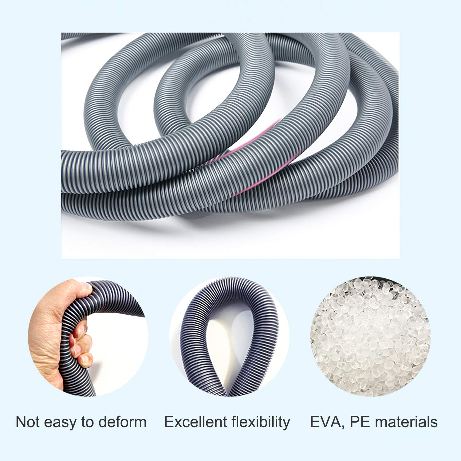 TiCoast Universal Washing Machine Drain Hose, HeavyDuty 6.5ft Drain