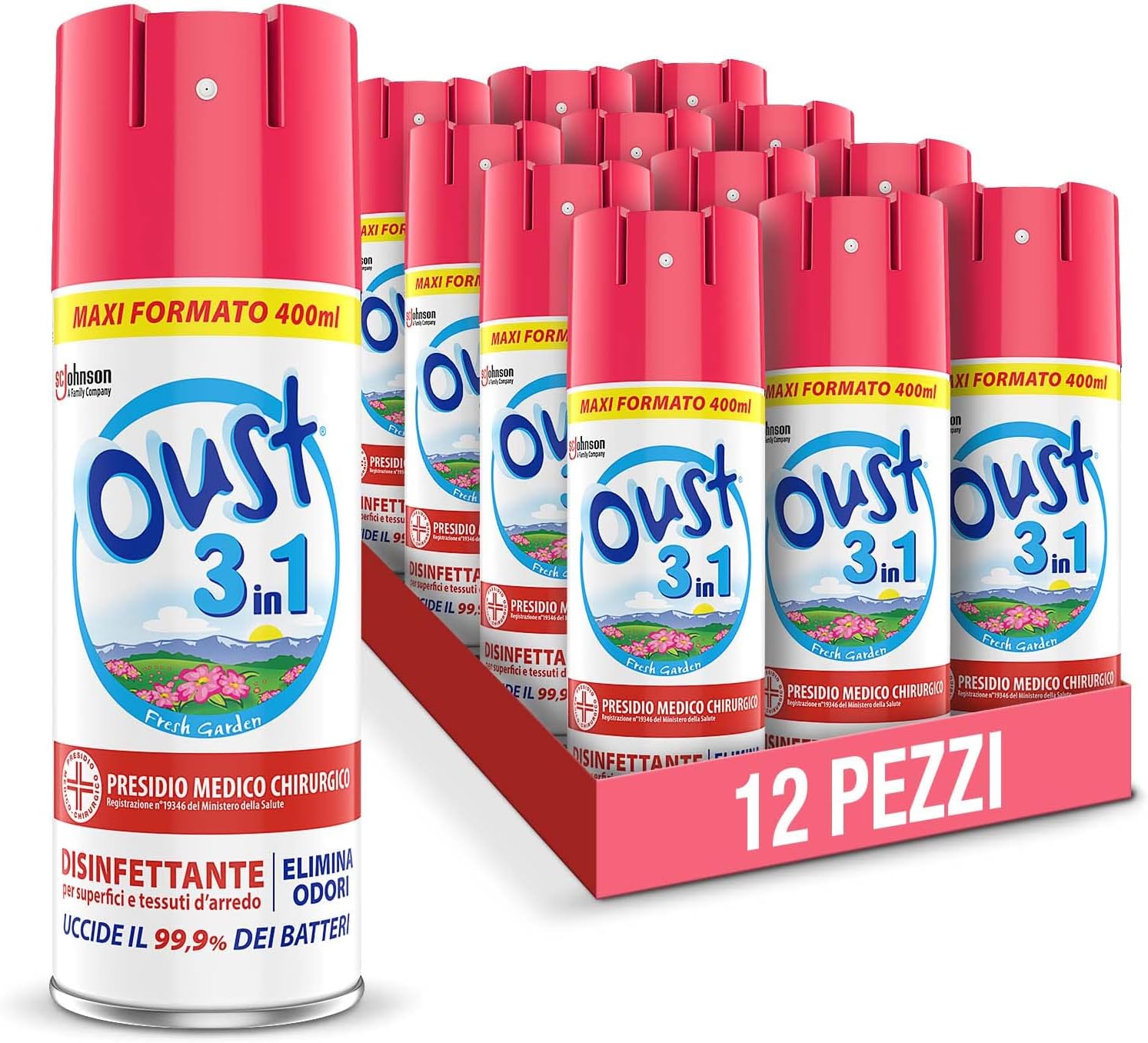 OUST Spray 3in1 Disinfettante - Confezione Da 3 Flaconi Da 400ml - Foto 3