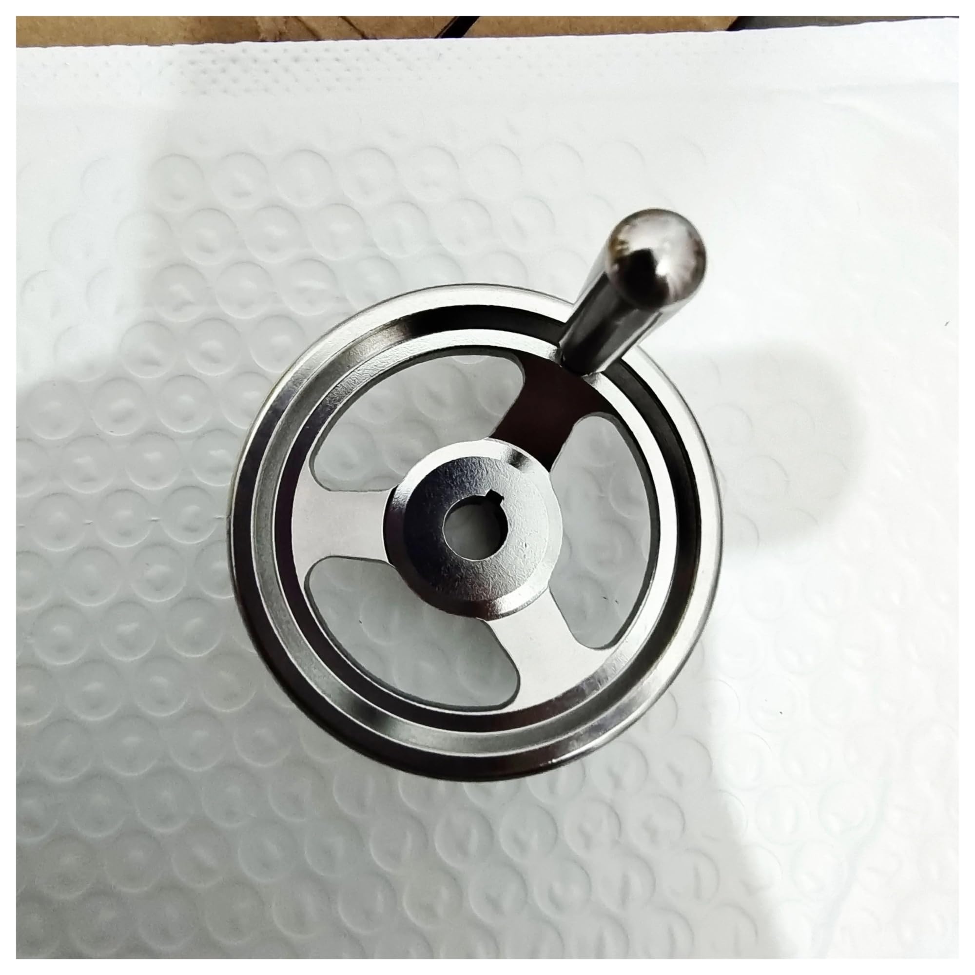 Volantino zigrinato for macchina utensile, volantino con sede for chiavetta, volantino for macchina(10mm,140mm)