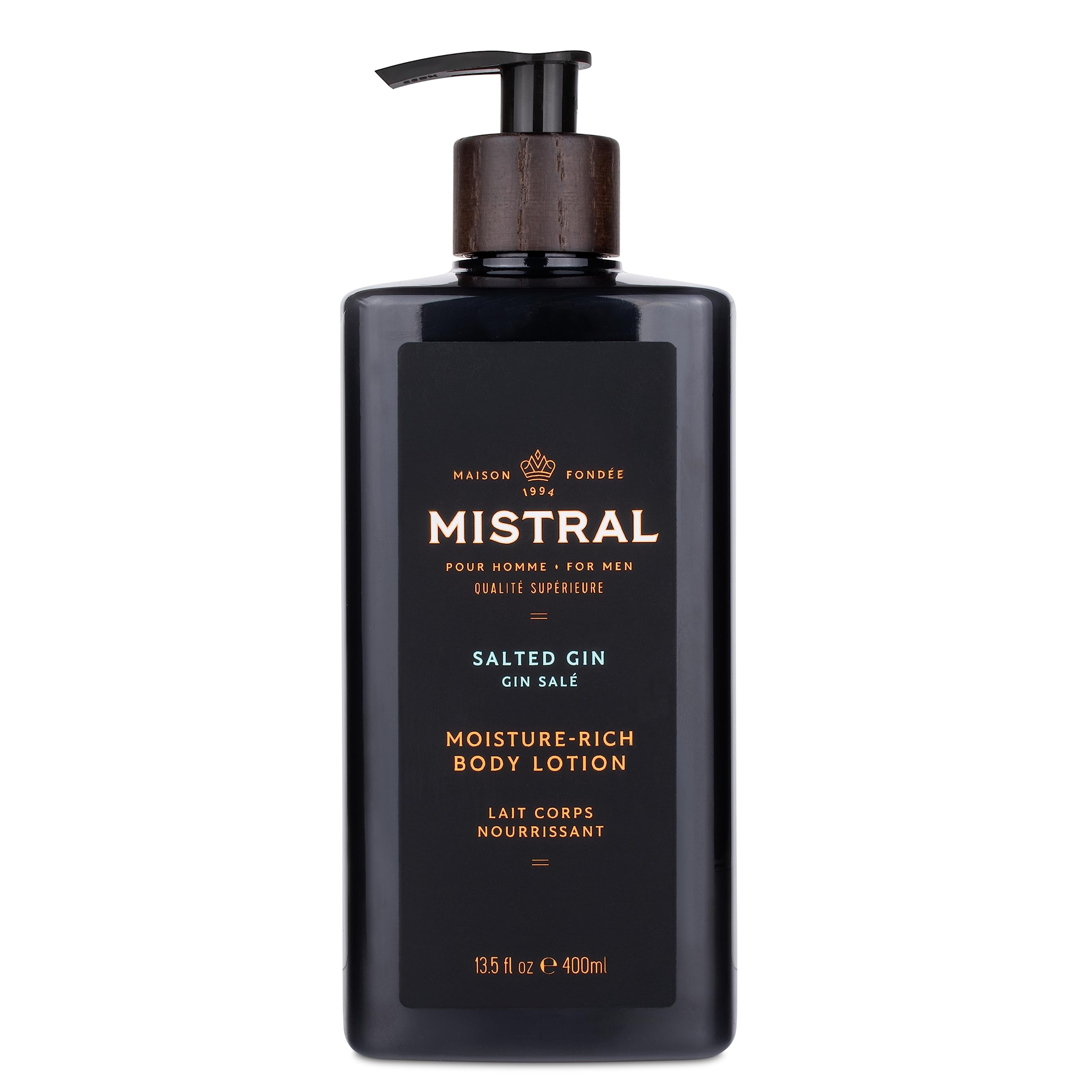 Mistral Salted Gin Body Lotion for Men | Moisture-Rich Body Cream | Fast-Absorbing Men’s Lotion with Shea Oil & Squalane | Natural & Paraben-Free |