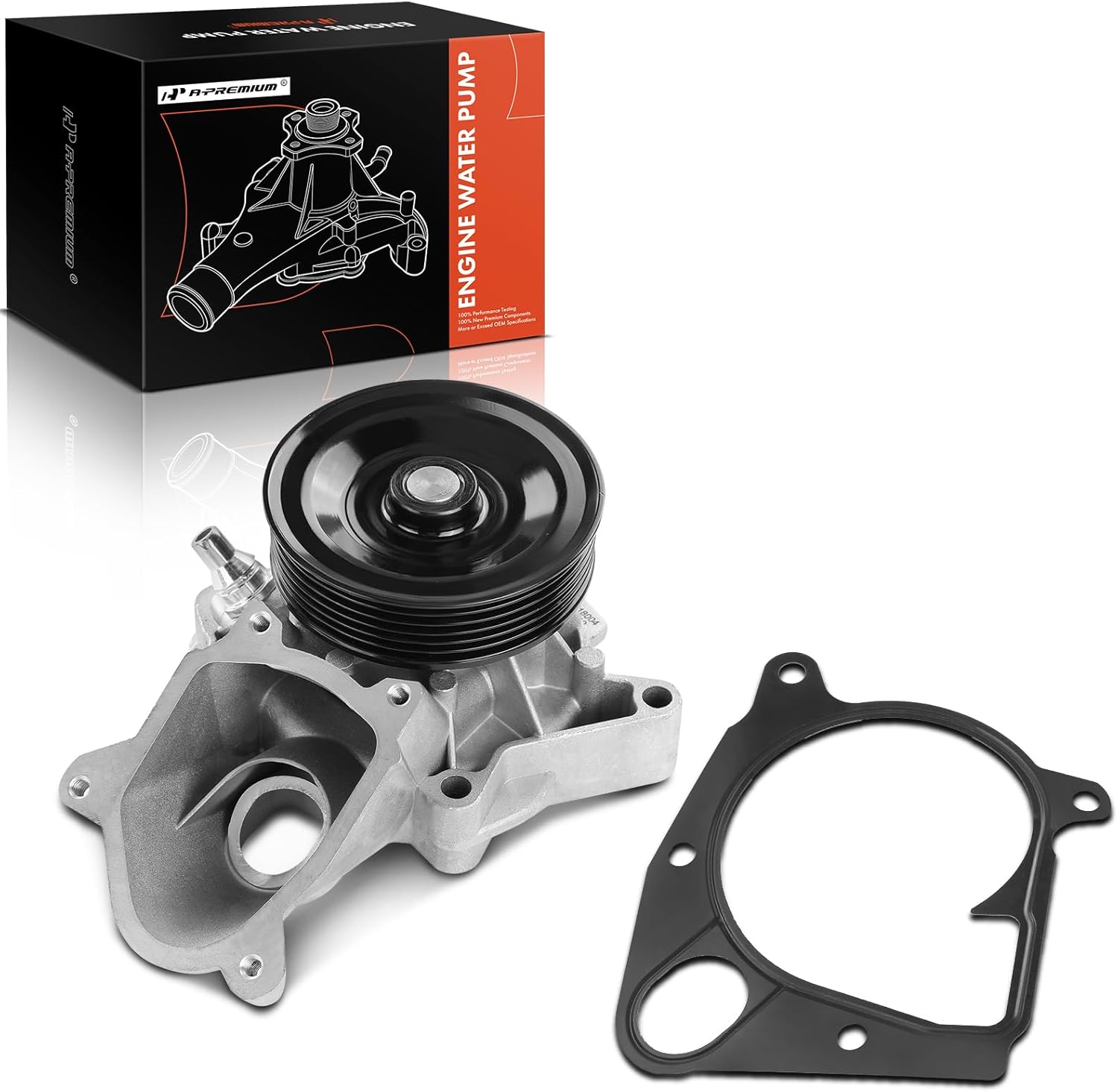 A-Premium Engine Water Pump with Gasket & Pulley Compatible with BMW 335d 2009-2011 X5 2009-2013 3.0L Diesel