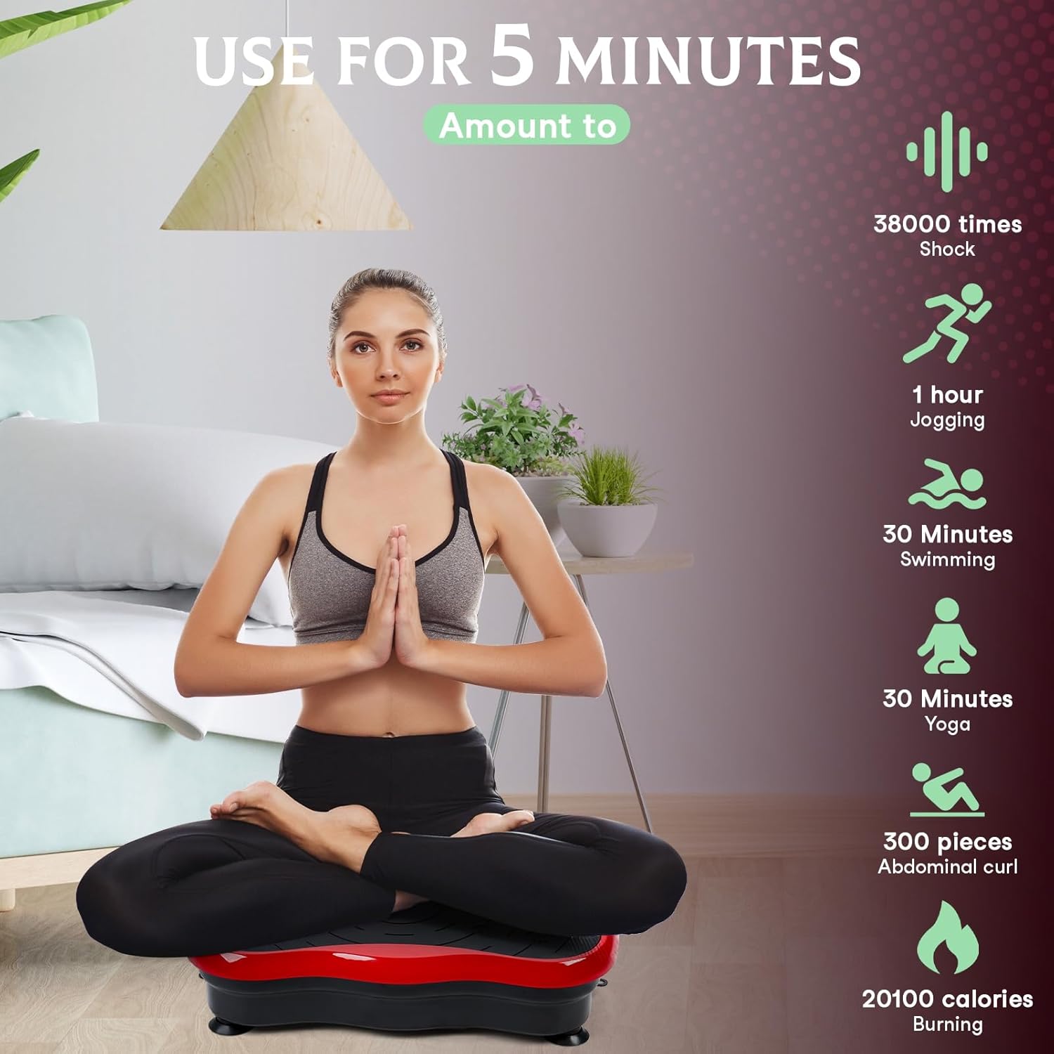 Vibration Plate Exercise Machine | High-Intensity Vibration for Muscle Activation,Full-Body Workout Vibrating Platform | Lymphatic Drainage Machine for Weight Loss,Shaping,Recovery