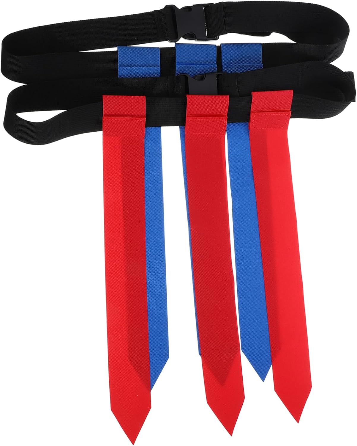 2pcs Adjustable Rugby Flag Belt Wear-resistant Football Waist Flags for Youth and Adults Training Includes for