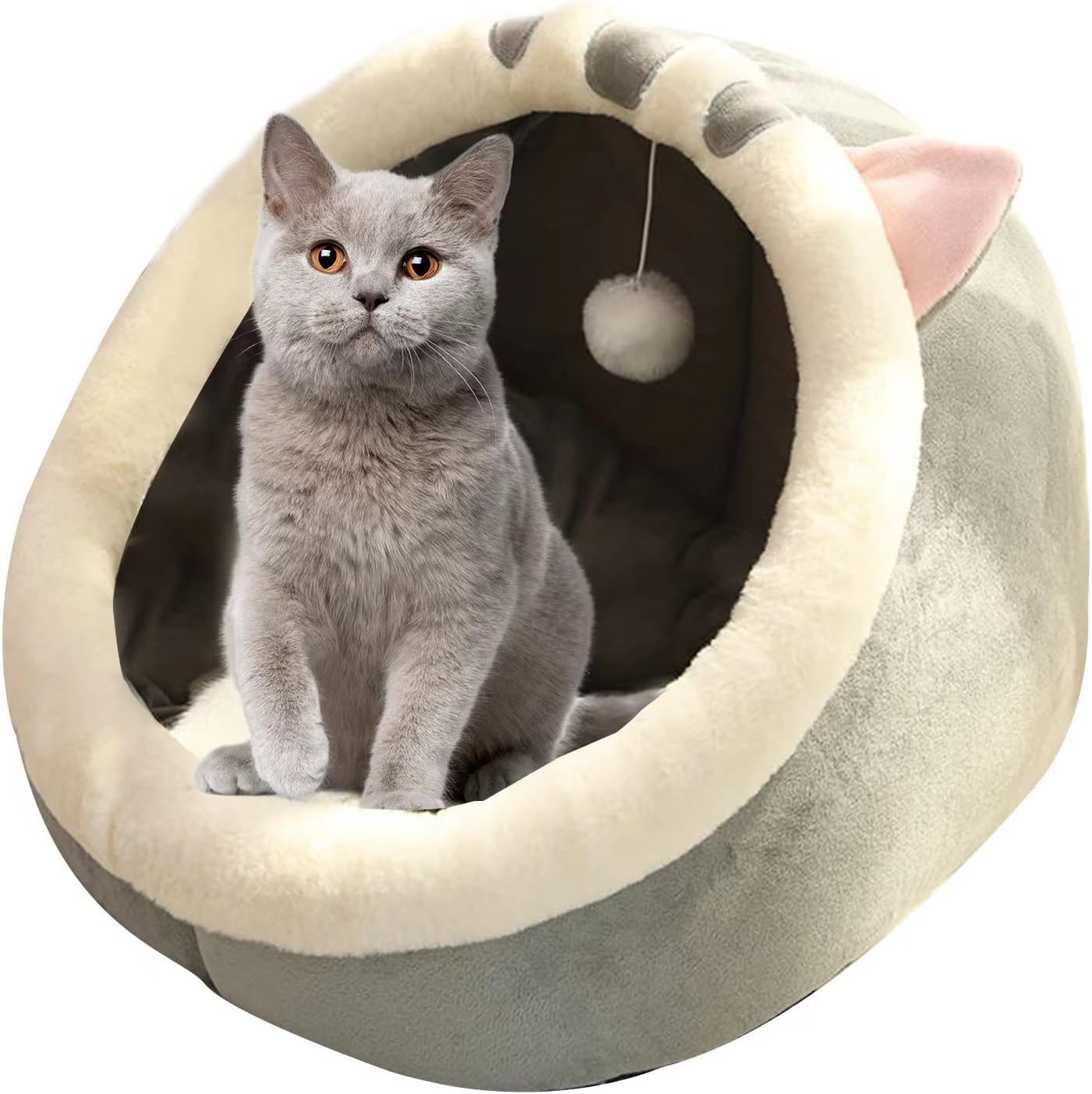 Scizor Cat Beds for Indoor Cats, Cat House with Hanging Teaser Toy, 2 in 1 Cat cave for Playing and Sleeping, Pet Bed Suitable for Cats and Small Dogs (B0CJ6W273C) Amazon Price History, Amazon Price Tracker