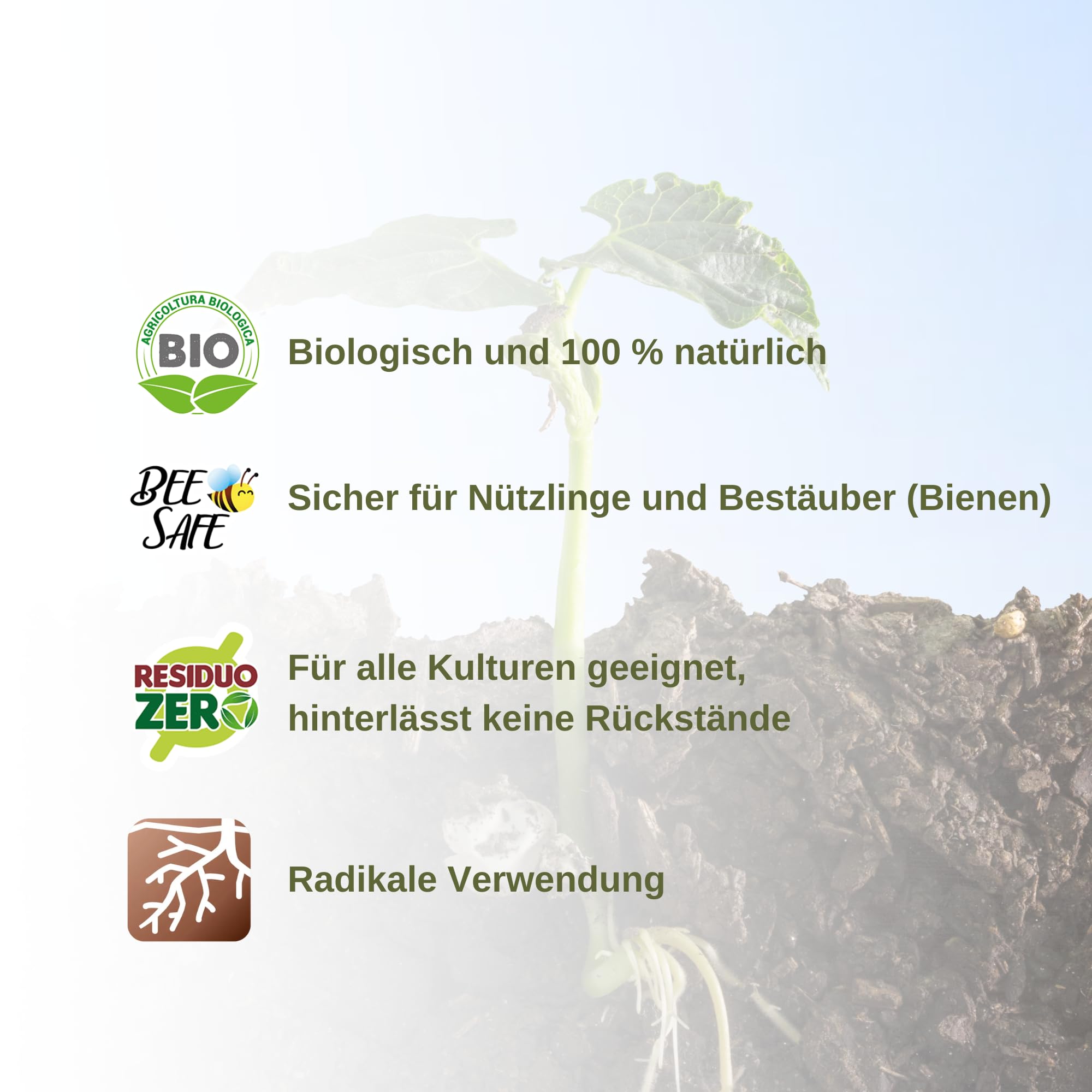 Tricomic - Impfstoff Mykorrhiza-Pilze: Stimuliert die Wurzelausdehnung - Schützt vor schädlichen Insekten (1 kg)…