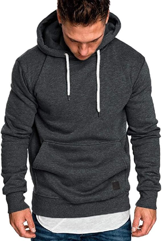 Amazon Lucaso パーカー メンズ 長袖 無地 フード付き ポケット 薄手 シンプル スウェット 通気性 プルオーバー おしゃれ カジュアル トレーナーイケメン 通勤 通学 日常 トップス 運動着 旅行 ストリート系 秋冬 アウトドア 大きいサイズ 登山服 トレーナー