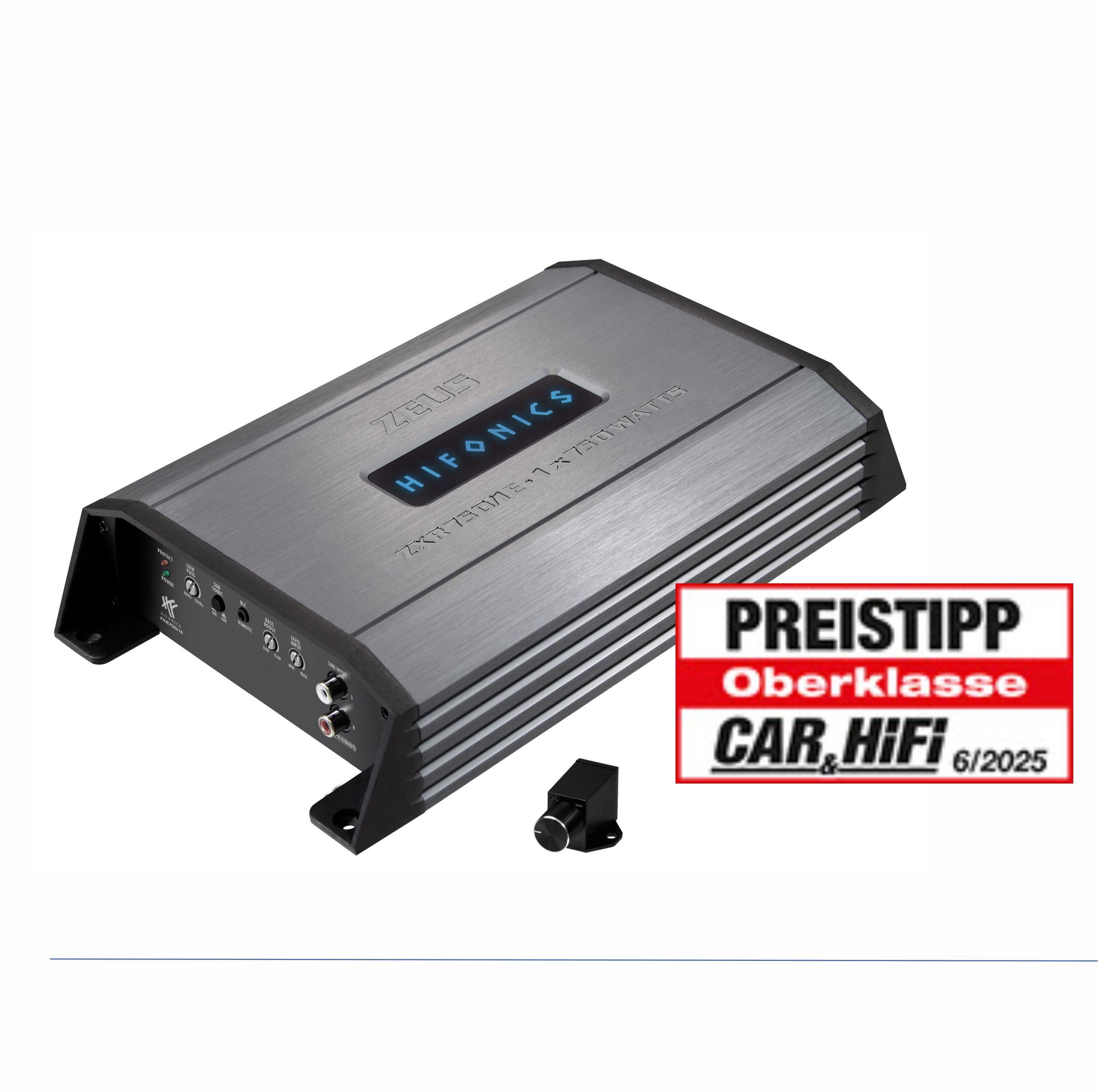 HiFonics ZXR750/1E - 1-Kanal CLASS D Premium Digital Compact Verstärker mit 750 Watt RMS | ZEUS EXPANSION SERIE