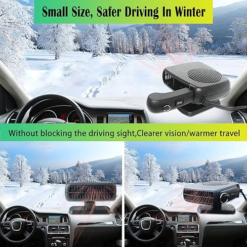Miniatura 6 de Calentador de automóvil, calentador de automóvil portátil de 200 W, descongelador, desempañador, calentador de parabrisas para automóvil, encendedor