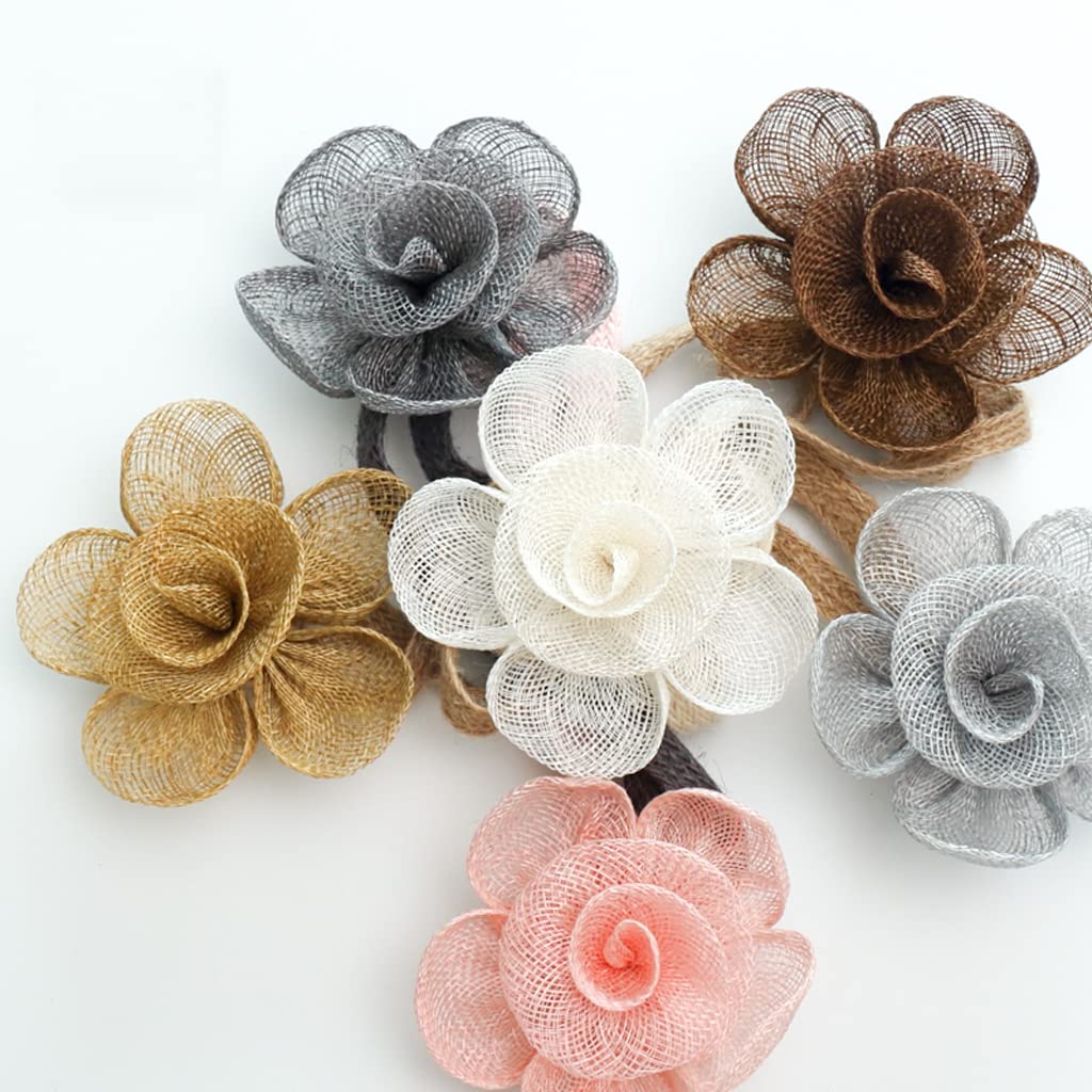 2 Pcs Embrasses de Rideau Magnétiques, Clips de Boucle de Rideau de Fleur de Simplicité Moderne Attaches de Corde de Draperie Décoratives pour Bureau à Domicile Hôtel Rose (Kaki)