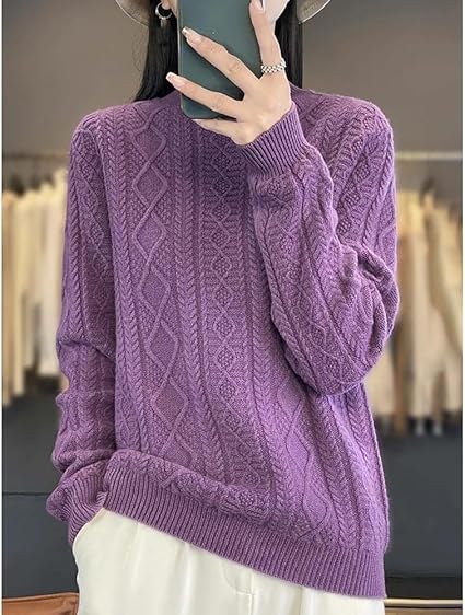CMTOP Truien voor Vrouwen Oversized Losse Ronde Hals Gebreide Truien