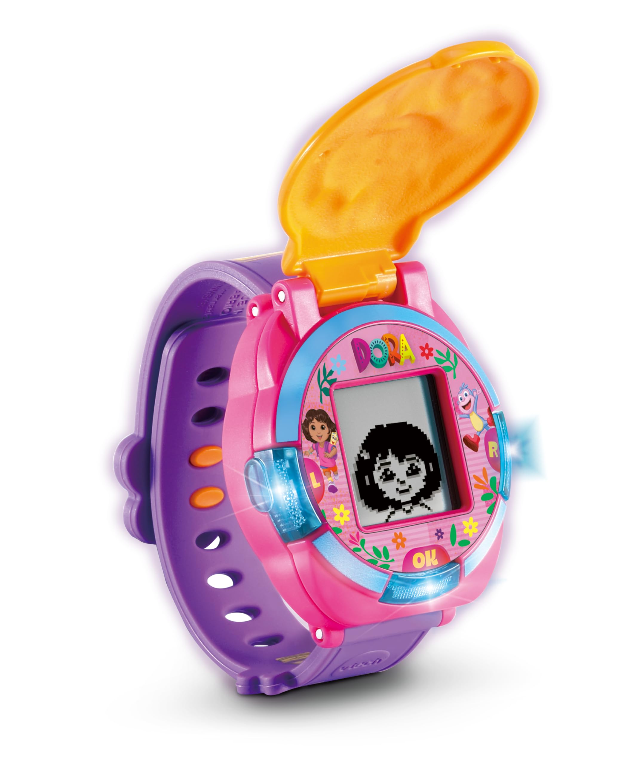 VTech Dora: Time for Learning Adventure Watch, Official Dora Toy with 4 Games, Stopwatch, Timer & Alarm, Educational Gift for Kids 3, 4, 5, 6+ Years, English Version