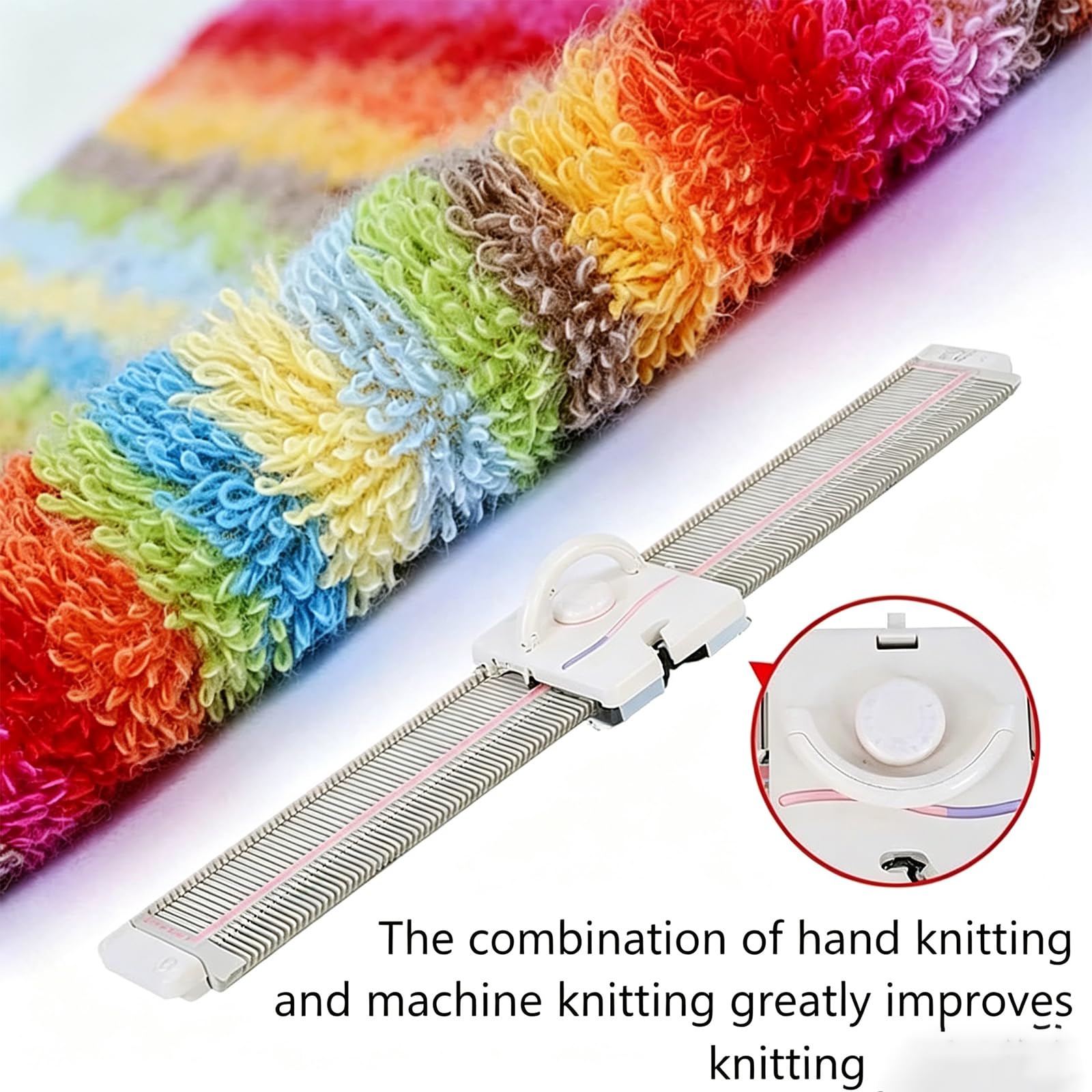 Máquina De Tejer Lk150, 150 Puntadas, Calibre Medio 6,5 Mm, Juego De Herramientas De Costura Domésticas Con Accesorios, Telar Manual Para Tejer Calcetines, Gorros Y Bufandas.