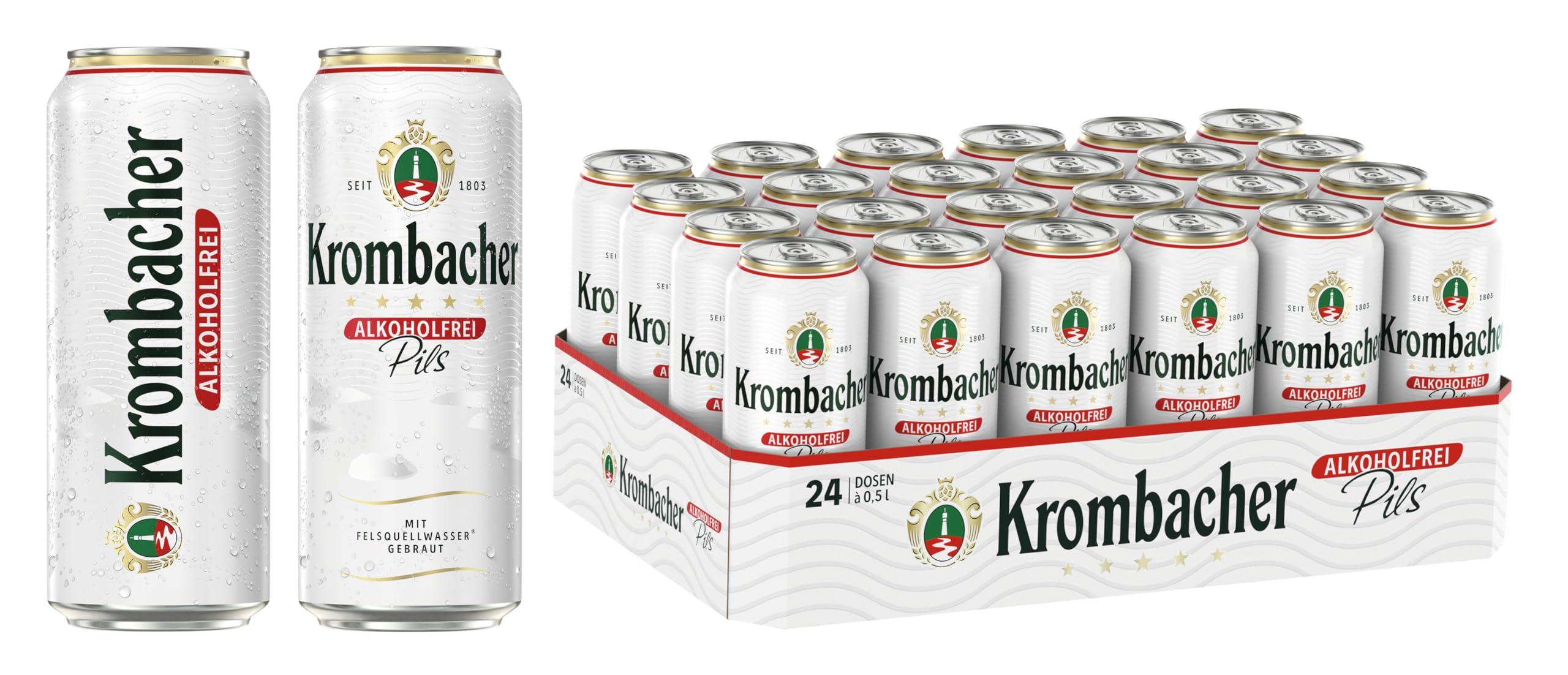 Krombacher Bier Alkoholfrei Einweg (24 x 0,5 l)