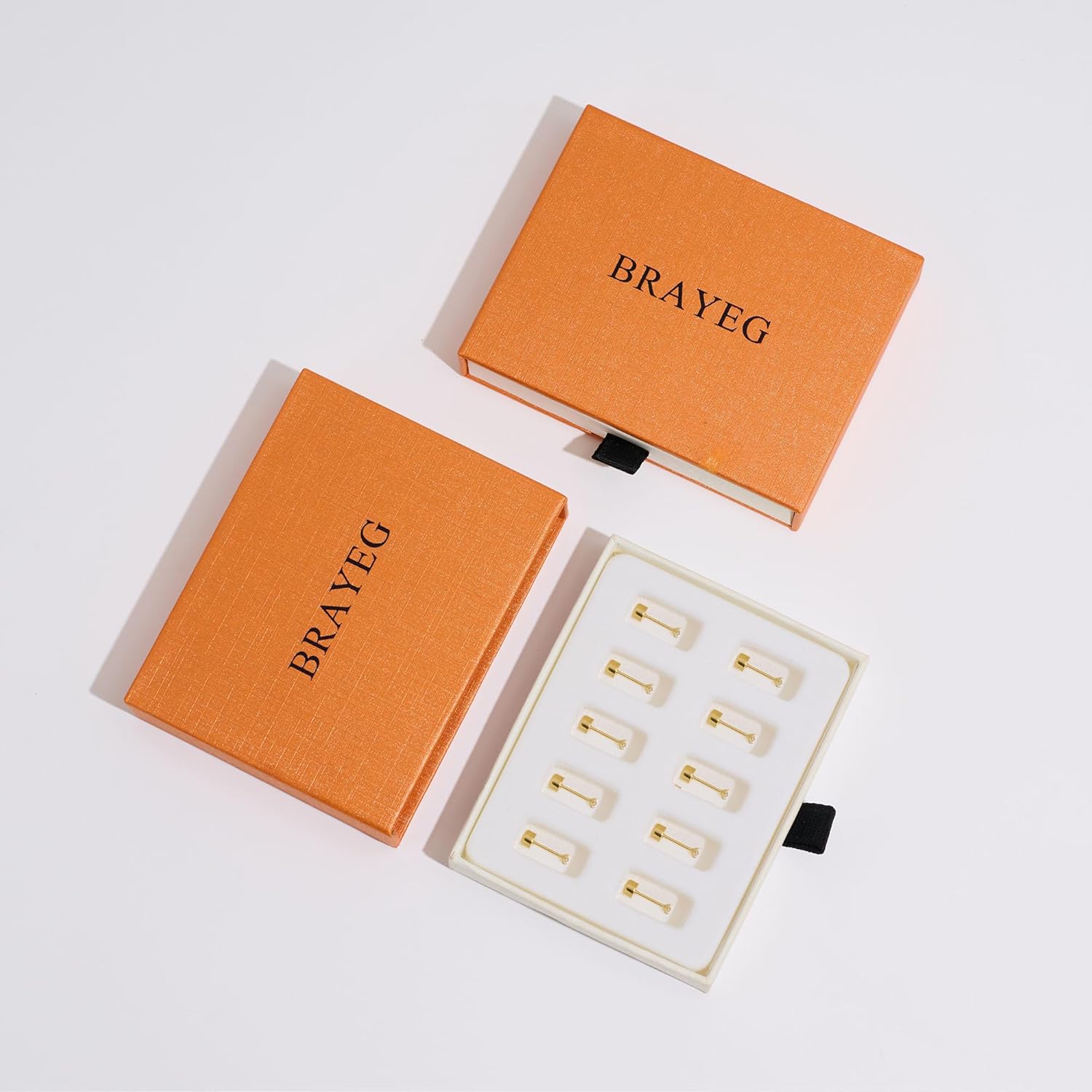 1-5Pairs Flat Back Earrings Set (2-6mm), Push Pin Cartilage Stud earrings for Women, 14K Gold Filled Cubic Zirconia Stacking Earrings Studs, Hypoallergenic Helix Piercing Jewelry, No Screw for Sleeping - Image 7