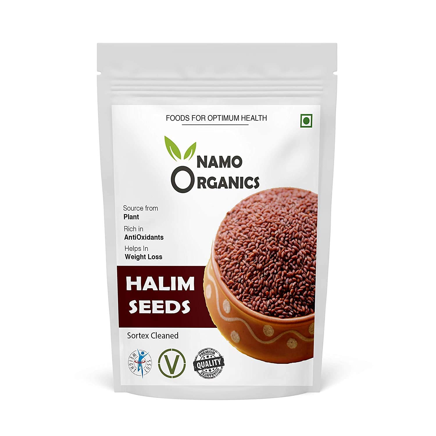Zeeke Namo Organics 100% Organic Halim Garden Cress Aliv Seeds 900 Gm for Eating Organic and Weight Loss - (Super Saver Pack)