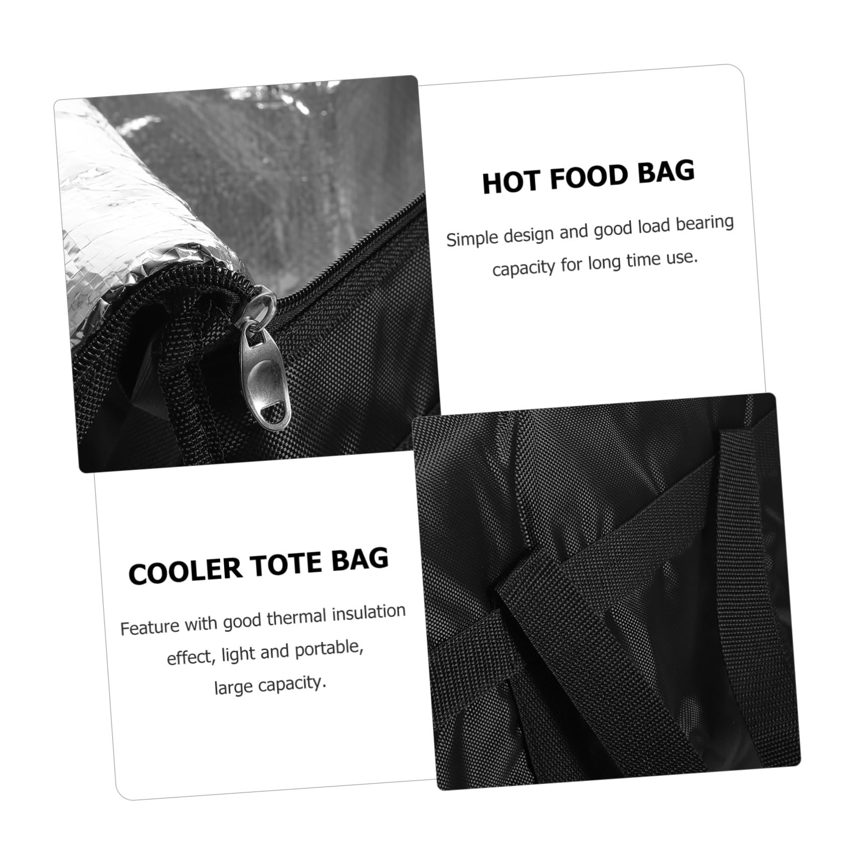 Réutilisable pour Nourriture Chaude et Froides Isolation Thermique Renforcée de Transport Multi-usage pour Pique- Plats à Emporter et Courses