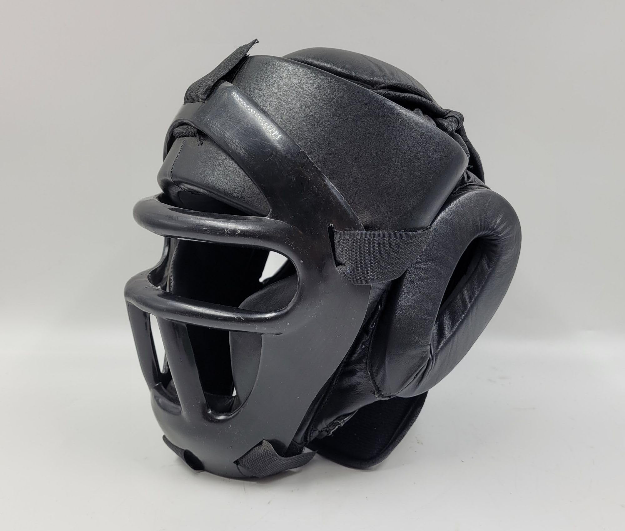 Woldorf Head Gear Leather Fixed Face Cage (Black, X-Large)