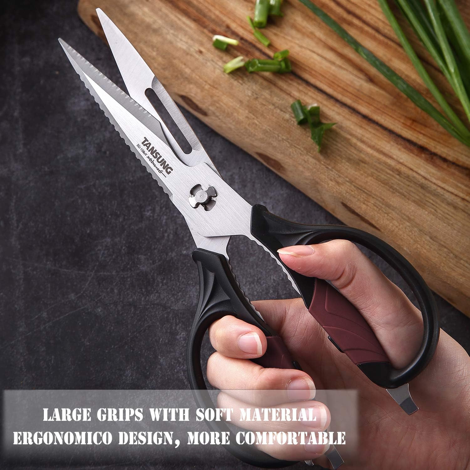 Heavy Duty Kitchen Scissors TANSUNG, Multifunction Kitchen Shears for